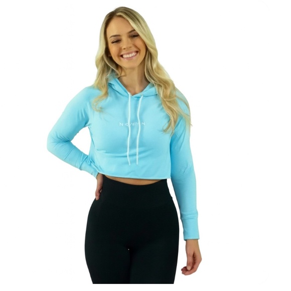 NVGTN Tops - NVGTN Women's Crop Blue Hoodie Size Medium